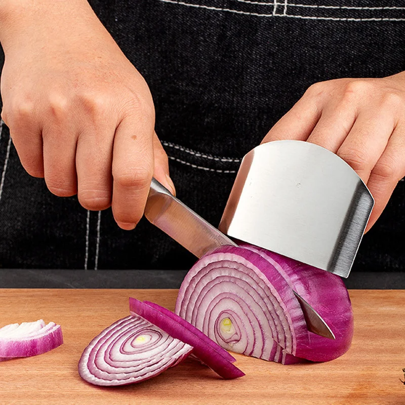 3PC Stainless Steel Finger Guard Safety Cut Vegetables