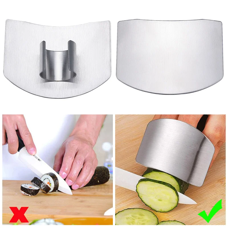 3PC Stainless Steel Finger Guard Safety Cut Vegetables