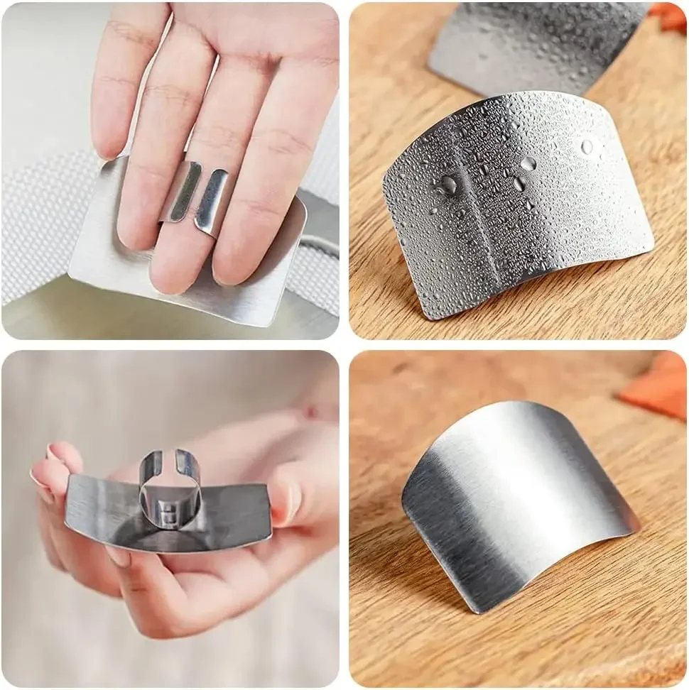 3PC Stainless Steel Finger Guard Safety Cut Vegetables
