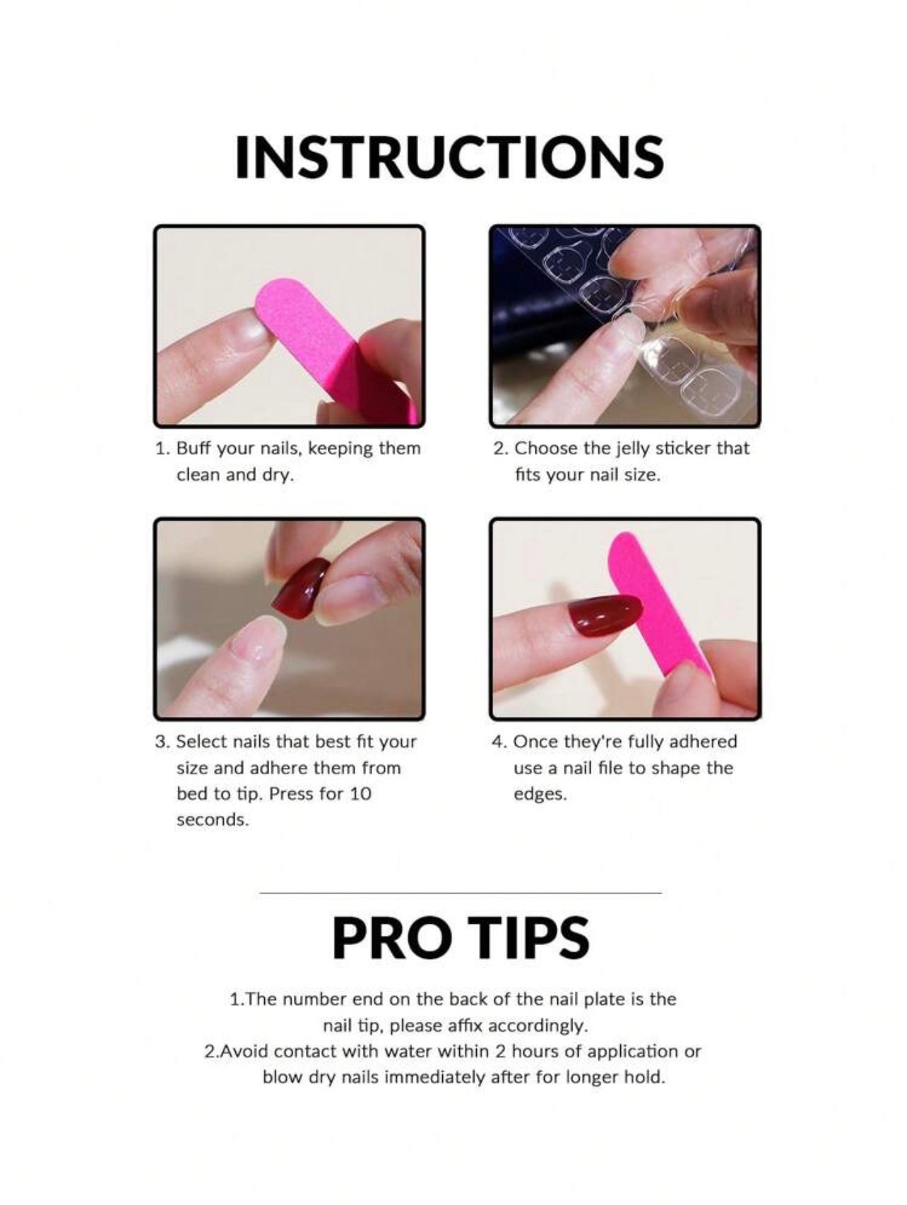 Almond Solid Deep Maroon Press on Nails