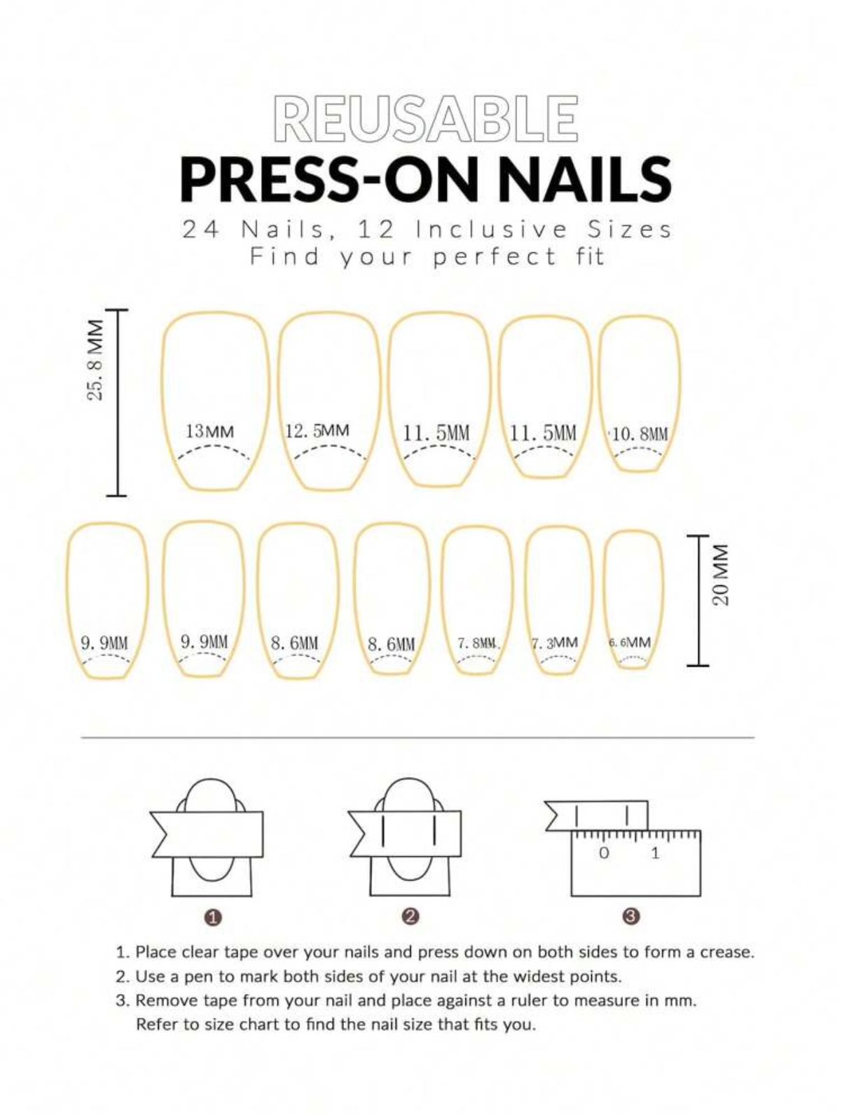Medium Length Coffin Shaped Silver Glitter Press on Nails F661