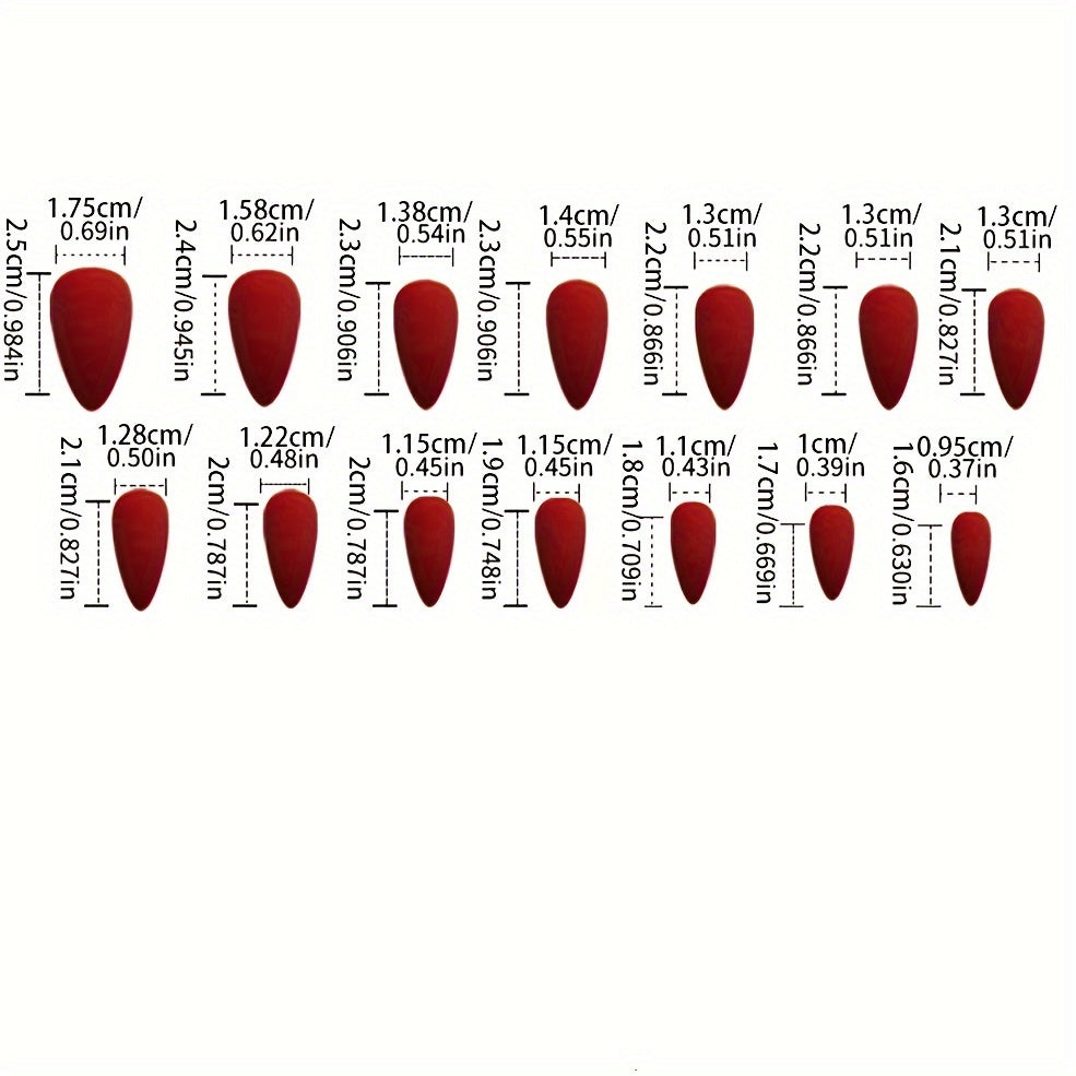 30-Piece Set Nude Almond Shaped Press-On Nails - F643