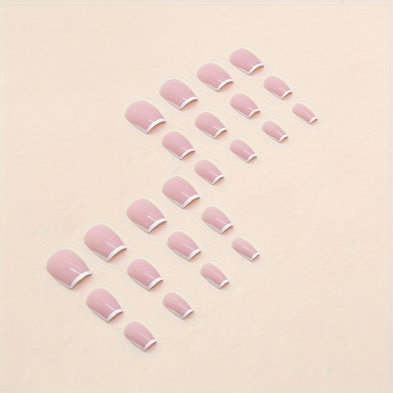 24pcs Nude Press On Nails F633