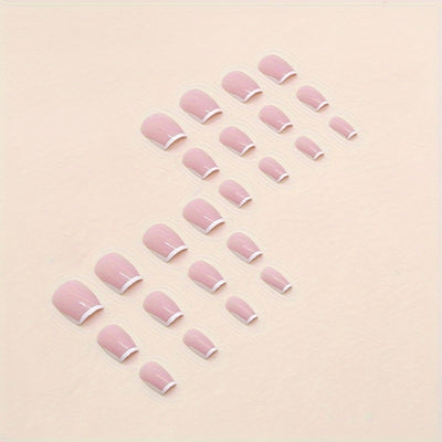 24pcs Nude Press On Nails F633