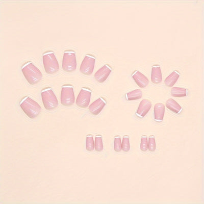 24pcs Nude Press On Nails F633