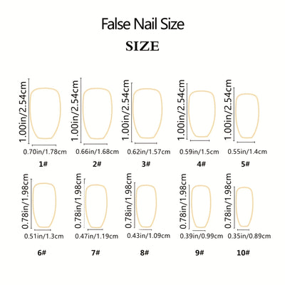 24pcs Glossy Short Ballet Nails F627