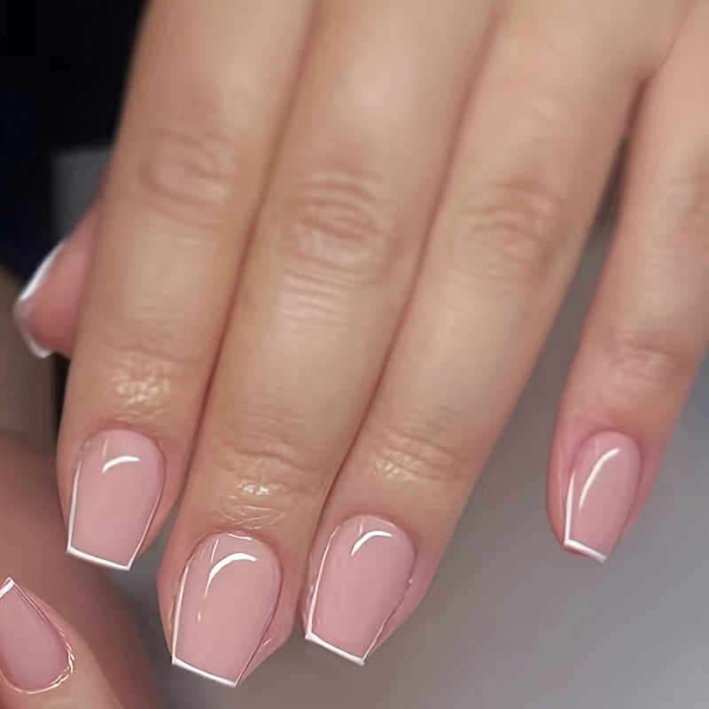 24pcs Nude Press On Nails F633